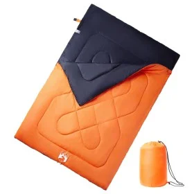 Double sleeping bag and pillows camping adults 3-4 seasons by vidaXL, Sleeping bag - Ref: Foro24-94452, Price: 59,60 €, Disco...