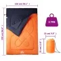 Doppelschlafsack und Kissen für Camping, Erwachsene, 3–4 Jahreszeiten von vidaXL, Schlafsack - Ref: Foro24-94452, Preis: 59,5...