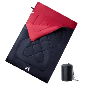 Double sleeping bag and pillows camping adults 3-4 seasons by vidaXL, Sleeping bag - Ref: Foro24-94450, Price: 59,56 €, Disco...
