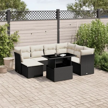 8-piece garden sofa set and black synthetic rattan cushions by vidaXL, Garden sets - Ref: Foro24-3266756, Price: 508,76 €, Di...