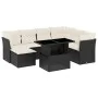 8-piece garden sofa set and black synthetic rattan cushions by vidaXL, Garden sets - Ref: Foro24-3266756, Price: 508,76 €, Di...