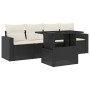 5-teiliges Gartenmöbel-Set und schwarze synthetische Rattankissen von vidaXL, Gartensets - Ref: Foro24-3267096, Preis: 337,92...