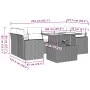 7-piece garden sofa set with black synthetic rattan cushions by vidaXL, Garden sets - Ref: Foro24-3267126, Price: 480,45 €, D...