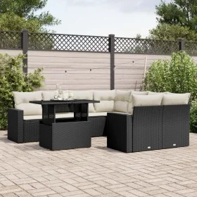 8-piece garden sofa set and black synthetic rattan cushions by vidaXL, Garden sets - Ref: Foro24-3267166, Price: 575,75 €, Di...