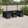 Gartensofa-Set 10-teilig mit schwarzen synthetischen Rattankissen von vidaXL, Gartensets - Ref: Foro24-3267475, Preis: 667,35...