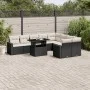 Garden sofa set 10 pieces with black synthetic rattan cushions by vidaXL, Garden sets - Ref: Foro24-3267496, Price: 623,03 €,...