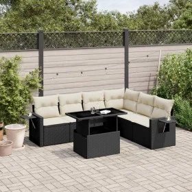 7-piece garden sofa set with black synthetic rattan cushions by vidaXL, Garden sets - Ref: Foro24-3267926, Price: 470,50 €, D...