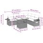 7-piece garden sofa set with black synthetic rattan cushions by vidaXL, Garden sets - Ref: Foro24-3267926, Price: 447,14 €, D...