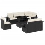 8-teiliges Gartensofa-Set und schwarze synthetische Rattankissen von vidaXL, Gartensets - Ref: Foro24-3268036, Preis: 582,05 ...