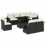 8-teiliges Gartensofa-Set und schwarze synthetische Rattankissen von vidaXL, Gartensets - Ref: Foro24-3268036, Preis: 624,11 ...