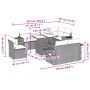 8-teiliges Gartensofa-Set und schwarze synthetische Rattankissen von vidaXL, Gartensets - Ref: Foro24-3268036, Preis: 582,05 ...