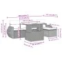 6-piece garden sofa set and black synthetic rattan cushions by vidaXL, Garden sets - Ref: Foro24-3268495, Price: 429,40 €, Di...