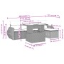 6-teilige Gartensofagarnitur und schwarze synthetische Rattankissen von vidaXL, Gartensets - Ref: Foro24-3268495, Preis: 406,...