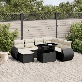 8-piece garden sofa set and black synthetic rattan cushions by vidaXL, Garden sets - Ref: Foro24-3268696, Price: 531,96 €, Di...