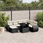 8-teiliges Gartensofa-Set und schwarze synthetische Rattankissen von vidaXL, Gartensets - Ref: Foro24-3268696, Preis: 487,71 ...