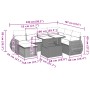 8-teiliges Gartensofa-Set und schwarze synthetische Rattankissen von vidaXL, Gartensets - Ref: Foro24-3268696, Preis: 487,71 ...