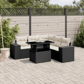 6-piece garden sofa set and black synthetic rattan cushions by vidaXL, Garden sets - Ref: Foro24-3269156, Price: 439,31 €, Di...