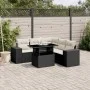 6-piece garden sofa set and black synthetic rattan cushions by vidaXL, Garden sets - Ref: Foro24-3269156, Price: 439,31 €, Di...