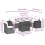 7-piece garden sofa set with black synthetic rattan cushions by vidaXL, Garden sets - Ref: Foro24-3269196, Price: 493,81 €, D...