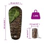 Camping-Mumienschlafsack für Erwachsene, 3 Jahreszeiten von vidaXL, Schlafsack - Ref: Foro24-94473, Preis: 32,36 €, Rabatt: %