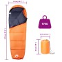 Camping-Mumienschlafsack für Erwachsene, 3 Jahreszeiten von vidaXL, Schlafsack - Ref: Foro24-94508, Preis: 30,21 €, Rabatt: %