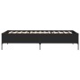 Black engineered wood and metal bed frame 90x190 cm by vidaXL, Beds and slatted bases - Ref: Foro24-844986, Price: 77,20 €, D...