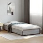 Estructura cama madera ingeniería metal gris Sonoma 90x200 cm de vidaXL, Camas y somieres - Ref: Foro24-845114, Precio: 73,01...