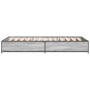 Estructura cama madera ingeniería metal gris Sonoma 100x200 cm de vidaXL, Camas y somieres - Ref: Foro24-845109, Precio: 73,9...