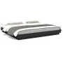 Bed frame with LED lights black engineered wood 200x200cm by vidaXL, Beds and slatted bases - Ref: Foro24-3281071, Price: 208...