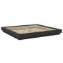 Bed frame with LED lights black engineered wood 200x200cm by vidaXL, Beds and slatted bases - Ref: Foro24-3281071, Price: 208...