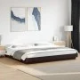 Bed frame with LED lights black engineered wood 200x200cm by vidaXL, Beds and slatted bases - Ref: Foro24-3281071, Price: 208...