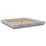 Bed frame with LED lights concrete gray wood 200x200 cm by vidaXL, Beds and slatted bases - Ref: Foro24-3281073, Price: 215,8...
