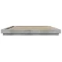 Bed frame with LED lights concrete gray wood 200x200 cm by vidaXL, Beds and slatted bases - Ref: Foro24-3281073, Price: 215,8...