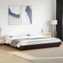Bettgestell mit LED-Leuchten, schwarzes Holzwerkstoff, 180 x 200 cm von vidaXL, Betten und Lattenroste - Ref: Foro24-3281078,...