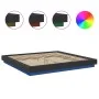 Bed frame with LED lights black engineered wood 180x200cm by vidaXL, Beds and slatted bases - Ref: Foro24-3281078, Price: 219...