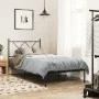 Estructura de cama con cabecero metal negro 90x200 cm de vidaXL, Camas y somieres - Ref: Foro24-376495, Precio: 73,42 €, Desc...