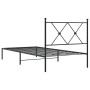 Estructura de cama con cabecero metal negro 90x200 cm de vidaXL, Camas y somieres - Ref: Foro24-376495, Precio: 74,54 €, Desc...