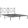 Estructura de cama con cabecero metal negro 150x200 cm de vidaXL, Camas y somieres - Ref: Foro24-376504, Precio: 116,87 €, De...