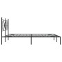 Estructura de cama con cabecero metal negro 150x200 cm de vidaXL, Camas y somieres - Ref: Foro24-376504, Precio: 116,87 €, De...
