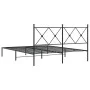 Bettgestell mit schwarzem Metallkopfteil 150x200 cm von vidaXL, Betten und Lattenroste - Ref: Foro24-376504, Preis: 115,11 €,...