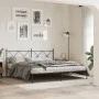 Bettgestell mit schwarzem Metallkopfteil 180x200 cm von vidaXL, Betten und Lattenroste - Ref: Foro24-376506, Preis: 124,59 €,...
