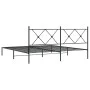Bettgestell mit schwarzem Metallkopfteil 180x200 cm von vidaXL, Betten und Lattenroste - Ref: Foro24-376506, Preis: 124,59 €,...