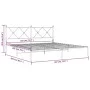 Bettgestell mit schwarzem Metallkopfteil 180x200 cm von vidaXL, Betten und Lattenroste - Ref: Foro24-376506, Preis: 124,59 €,...