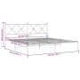 Estructura de cama con cabecero metal negro 180x200 cm de vidaXL, Camas y somieres - Ref: Foro24-376506, Precio: 126,71 €