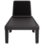 Black polypropylene lounger 159x57x83.5 cm by vidaXL, Loungers - Ref: Foro24-4008100, Price: 100,44 €, Discount: %