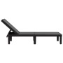 Black polypropylene lounger 159x57x83.5 cm by vidaXL, Loungers - Ref: Foro24-4008100, Price: 100,44 €, Discount: %