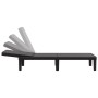 Black polypropylene lounger 159x57x83.5 cm by vidaXL, Loungers - Ref: Foro24-4008100, Price: 100,44 €, Discount: %