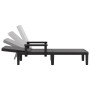 Black polypropylene lounger 159x68x83.5 cm by vidaXL, Loungers - Ref: Foro24-4008102, Price: 113,09 €, Discount: %