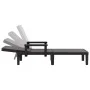Black polypropylene lounger 159x68x83.5 cm by vidaXL, Loungers - Ref: Foro24-4008102, Price: 108,98 €, Discount: %