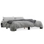Engineered wood and black metal bed frame 200x200cm by vidaXL, Beds and slatted bases - Ref: Foro24-3280217, Price: 135,44 €,...